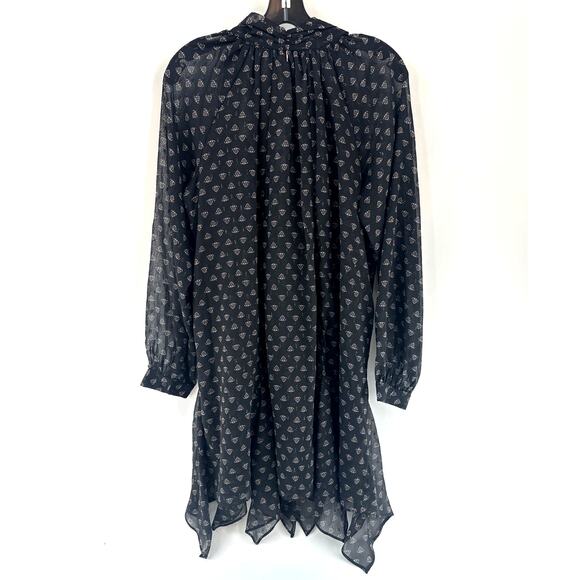 Misa Women's Black Lapis Eye Cindy Floral Mini Dress Size M - Picture 6 of 11